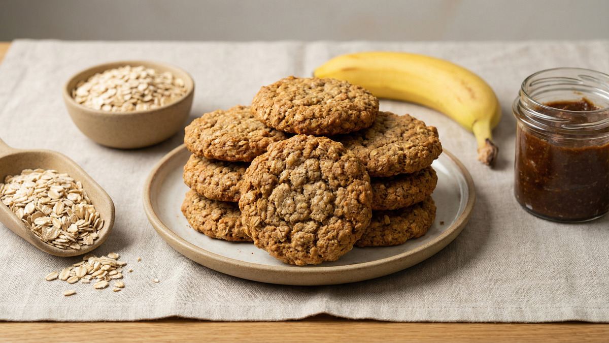 Haferflocken-Cookies: Rezept ohne Butter und Zucker, nur 3 Zutaten