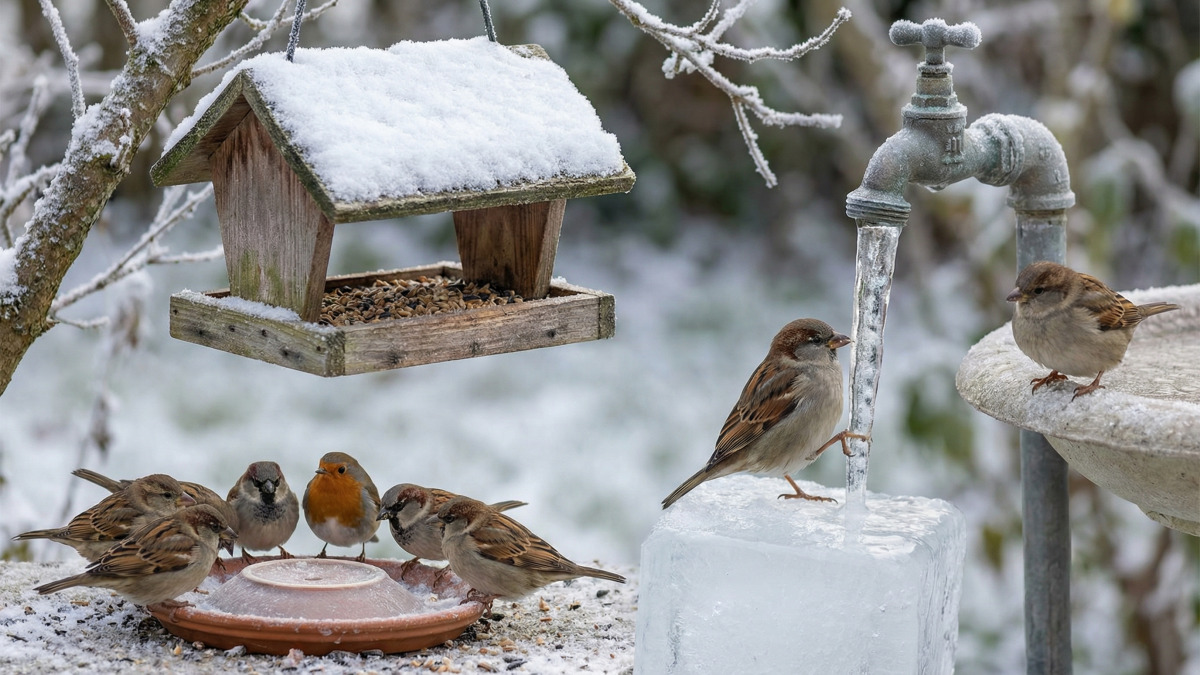 Viele Menschen füttern im Winter Vögel … aber vergessen diese andere Gewohnheit, die für ihr Überleben genauso lebenswichtig ist