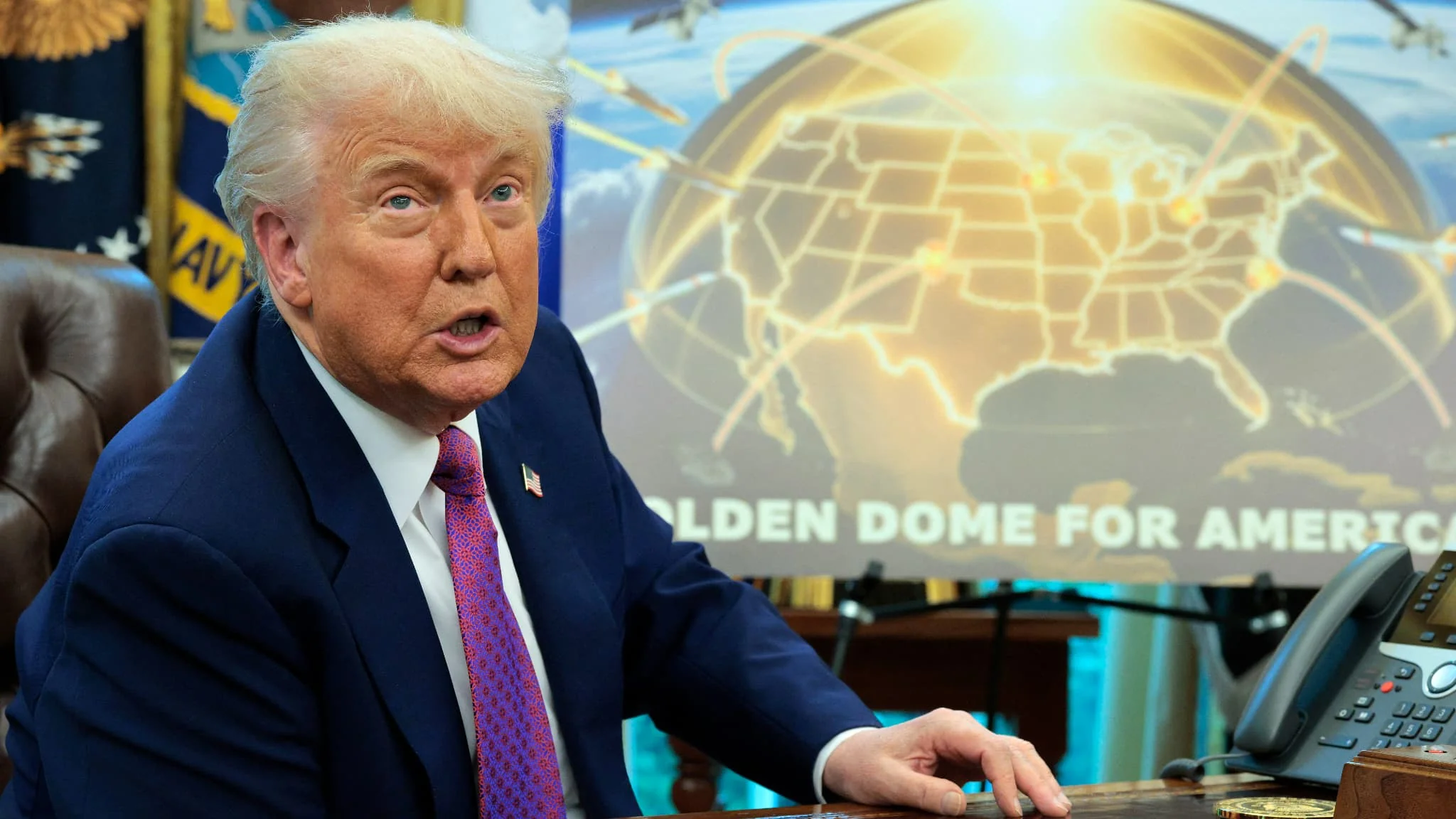 Nur eine Handvoll Dollar von den 25 Milliarden bewilligten wurde ausgezahlt: Trumps „Goldene Kuppel“ kommt nicht schnell voran, der mögliche Absturz von Satellitentrümmern wirft Fragen auf